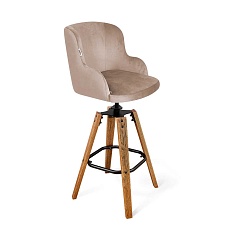 Барный стул Sheffilton SHT-ST39/S93 латте/браш.коричневый/черный муар 6253499701