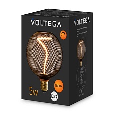 Лампа светодиодная филаментная Voltega 271 E27 5W 1800K черная 8539 2