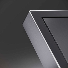 Накладка для розетки с заземлением, S70 Metal (антрацит) Voltum VLSM000612 1