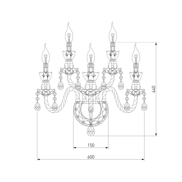 Бра Bogates 520/3+2 Strotskis фото 2