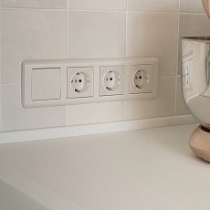 Выключатель одноклавишный Werkel перламутровый рифленый W1110013 4690389160783 4