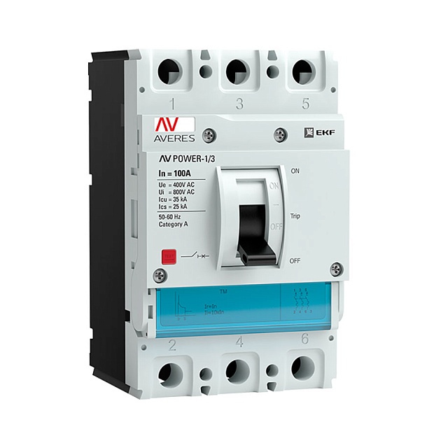 Автоматический выключатель AV POWER-1/3 100А 35kA TR mccb-13-100-TR-av Фото № 1