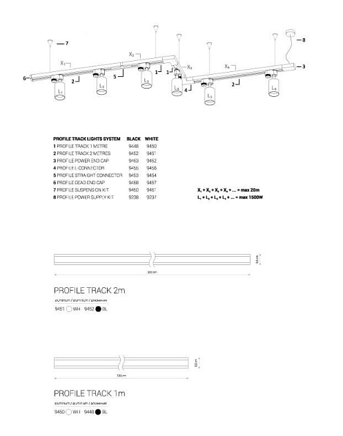 Шинопровод однофазный Nowodvorski Profile 9452 фото 3