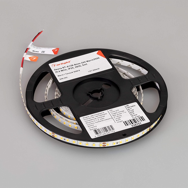 Светодиодная лента Alright 9,6W/m 128LED/m 2835SMD теплый белый 5M 038757 Фото № 5