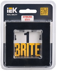 Рамка 1-постовая IEK Brite РУ-1-2-БрЧ черная BR-M12-G-K02 1