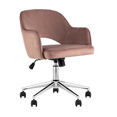 Офисное кресло Stool Group Кларк велюр розовый CLARKSON PINK CHROME