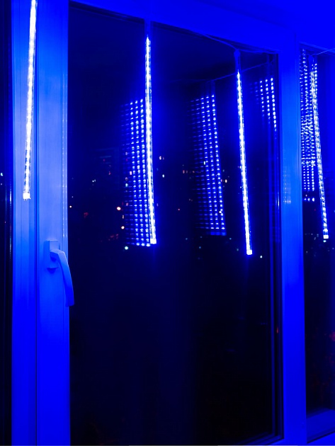 Уличная светодиодная гирлянда Uniel занавес 220V синий ULD-E2403-144/DTK BLUE IP44 METEOR 11120 фото 9