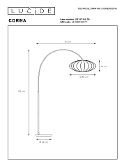 Торшер Lucide Corina 03747/60/38 1