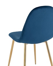Кухонный стул Stool Group Валенсия SN велюр темно-синий золотые ножки OS-001L HLR-64 gl 5