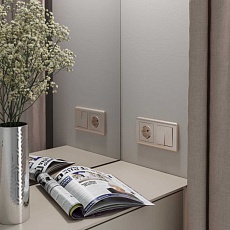 Розетка с заземлением и шторками Werkel шампань рифленый W1171110 4690389159756 5