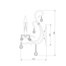 Бра Eurosvet 12505/1 античная бронза Strotskis 1