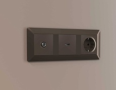 Лицевая панель розетки AMBRELLA VOLT AP6440 1