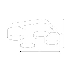 Потолочная люстра TK Lighting 3393 Space White 1