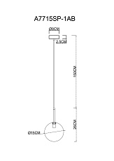 Подвесной светильник Arte Lamp Cameron A7715SP-1AB 1