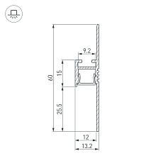 Профиль Arlight ARH-Plintus-Fantom-2000 Black 038550 1