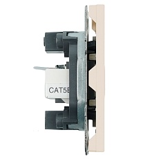 Розетка TV + компьютерная RJ-45 (механизм), Stekker Эмили, RST00-5106-08, кашемир, soft touch 49898 5