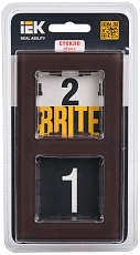 Рамка 2-постовая IEK Brite РУ-2-2-БрТБ темная бронза BR-M22-G-K45 1