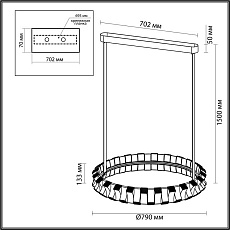 Подвесной светодиодный светильник Odeon Light Asturo 4993/80L 5