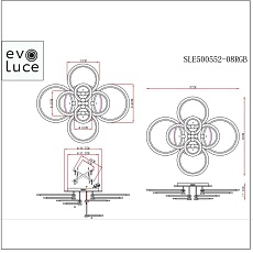 Потолочная светодиодная люстра Evoluce Cerina SLE500552-08RGB 1