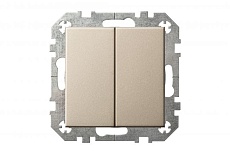 Выключатель двухклавишный Liregus Epsilon шампань 28-3002 4