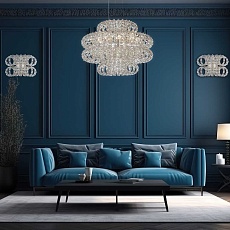 Подвесная люстра Fluorite Brilliance Chrome FL1107-13P 2