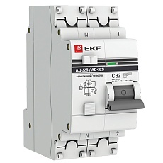 Дифференциальный автомат АД-32 (селективный) 1P+N 32А/100мА EKF PROxima DA32-32-100S-pro