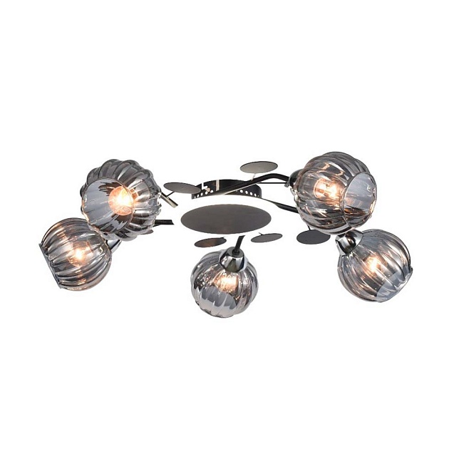 Потолочная люстра ЭкономСвет 12230/5BK+CR GR LED Фото № 1