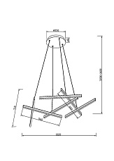 Подвесной светодиодный светильник Maytoni Line MOD016PL-L80WK 1