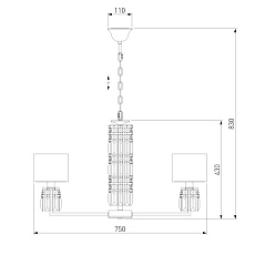 Подвесная люстра Eurosvet Zaffiro 10099/8 хром/прозрачный хрусталь Strotskis 2