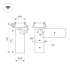 Встраиваемый светодиодный спот Arlight SP-Gabi-Built-Flap-R60-12W Warm3000 049935 1