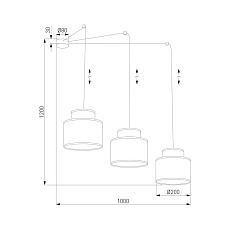 Подвесная люстра TK Lighting 2345 Duo 1