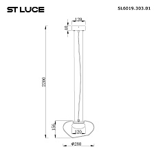Подвесной светодиодный светильник ST Luce Foray SL6019.303.01 1