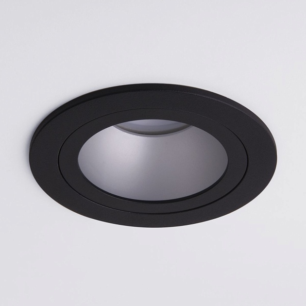 Встраиваемый светильник Elektrostandard 122 MR16 серебро/черный a053354 Фото № 1