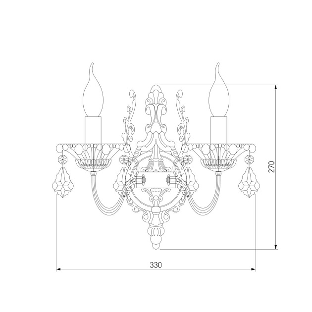 Бра Eurosvet 3281/2 белый с золотом/тонированный хрусталь Strotskis Фото № 2