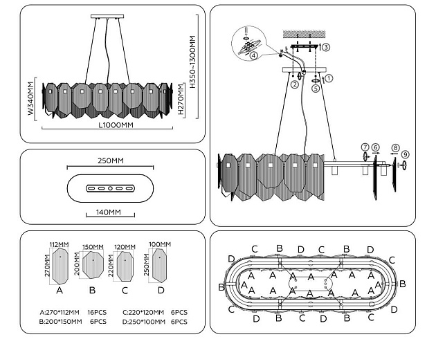 Подвесной светильник Ambrella light High light LH31255 изображение 3 Подвесной светильник Ambrella light High light LH31255 Фото № 3