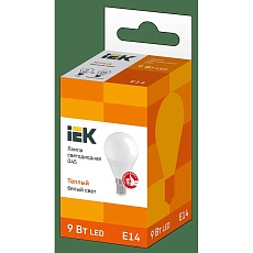 Лампа светодиодная IEK G4 9W 3000K матовая LLE-G45-9-230-30-E14 1