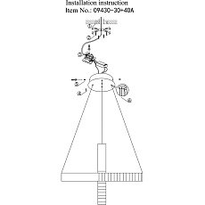 Подвесной светодиодный светильник Kink Light Далим 09430-30+40A,19 1