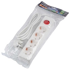 Удлинитель Uniel Ultra 4гн х 3м с/з S-GCU4-3B White UL-00010022 1