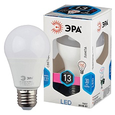 Лампа светодиодная ЭРА E27 13W 4000K матовая LED A60-13W-840-E27 Б0020537 1
