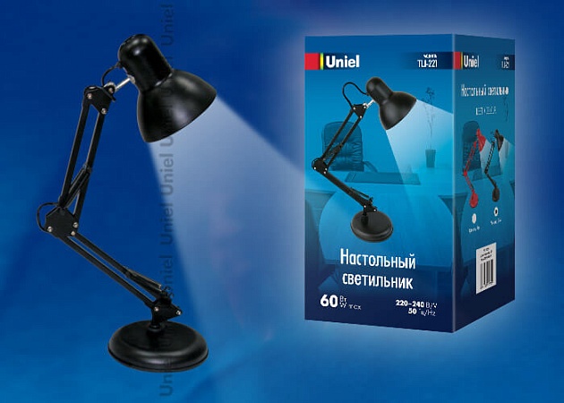 Настольная лампа Uniel TLI-221 Black E27 UL-00002120 фото 2