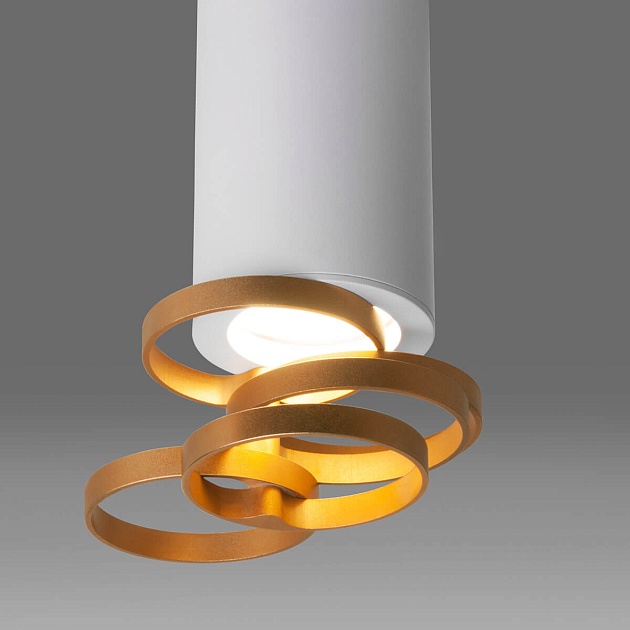 Потолочный светильник Elektrostandard DLN102 GU10 белый/золото a047748 фото 4
