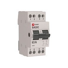 Трехпозиционный переключатель 2P 63А EKF Basic tps-2-63
