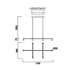 Подвесная люстра Mantra Africa 9409 4