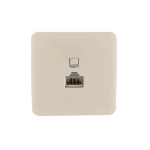 Розетка компьютерная Lezard Viola кремовая 751-0300-139 изображение 1 Розетка компьютерная Lezard Viola кремовая 751-0300-139 Фото № 1