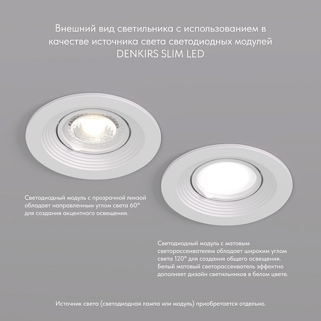 Встраиваемый светильник Denkirs Tisted DK3029-WH Фото № 5