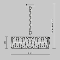 Подвесная люстра Maytoni Puntes MOD043PL-06G 2