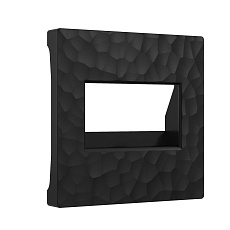 Лицевая панель Werkel Hammer для двойной розетки Еthernet RJ-45 черный W1291108 4690389163166