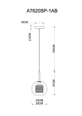 Подвесной светильник Arte Lamp Manchester A7620SP-1AB 2