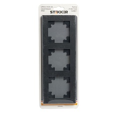 Рамка 3-постовая Stekker Катрин графит GFR00-7003-06 39541 1