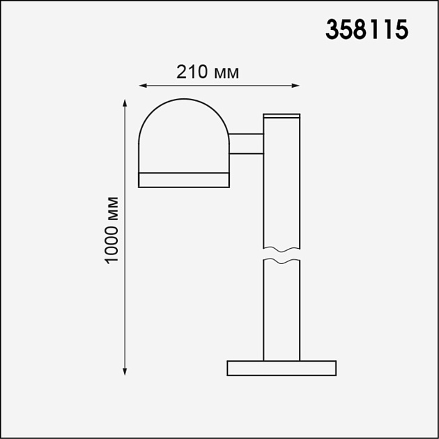 Уличный светодиодный светильник Novotech Street Galeati 358115 Фото № 2